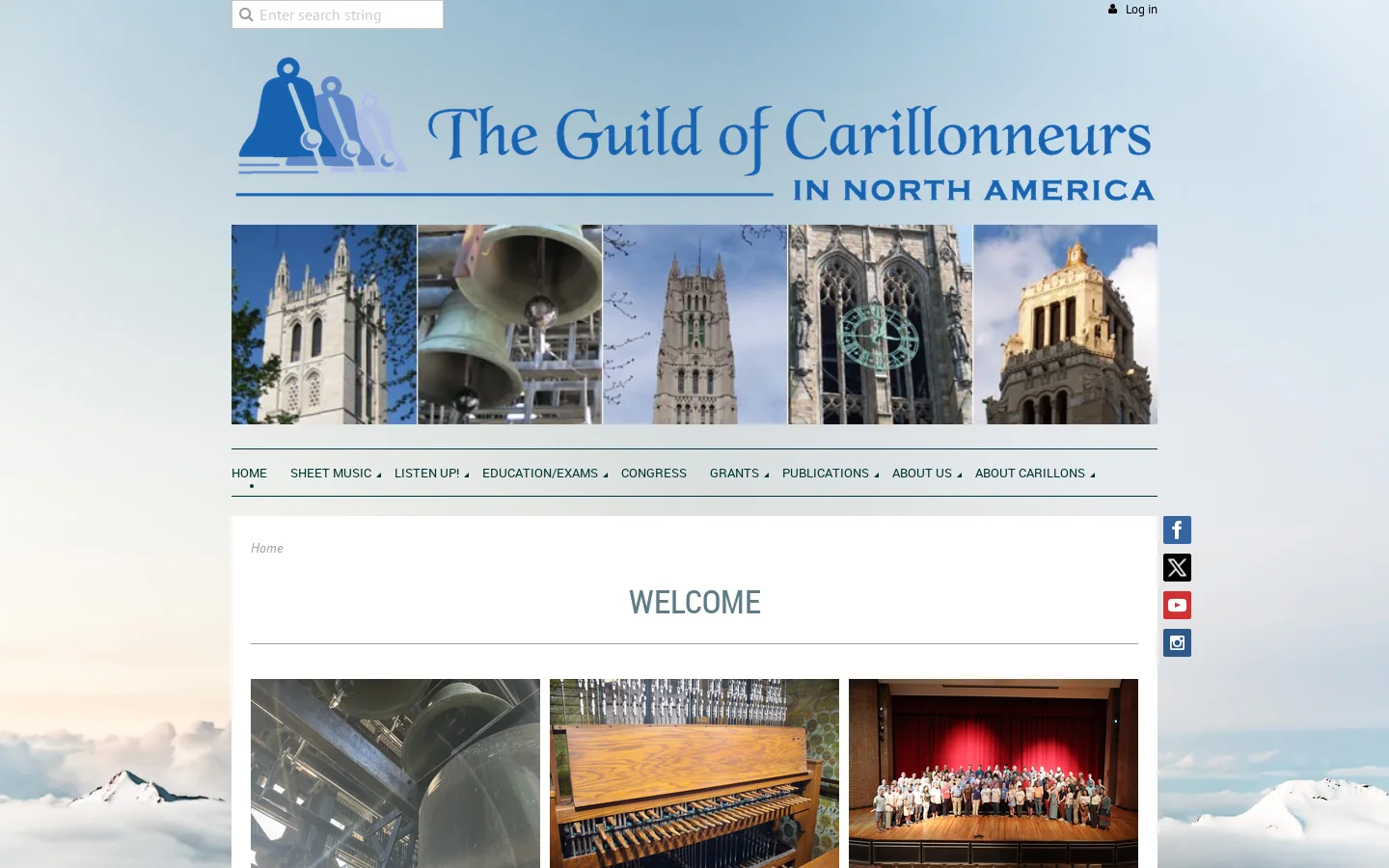 The Guild of Carillonneurs in North America - Home Homepage screenshot