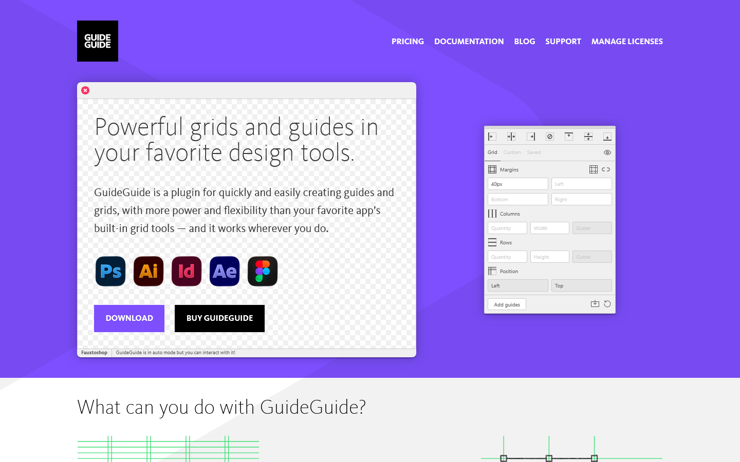 GuideGuide Homepage screenshot