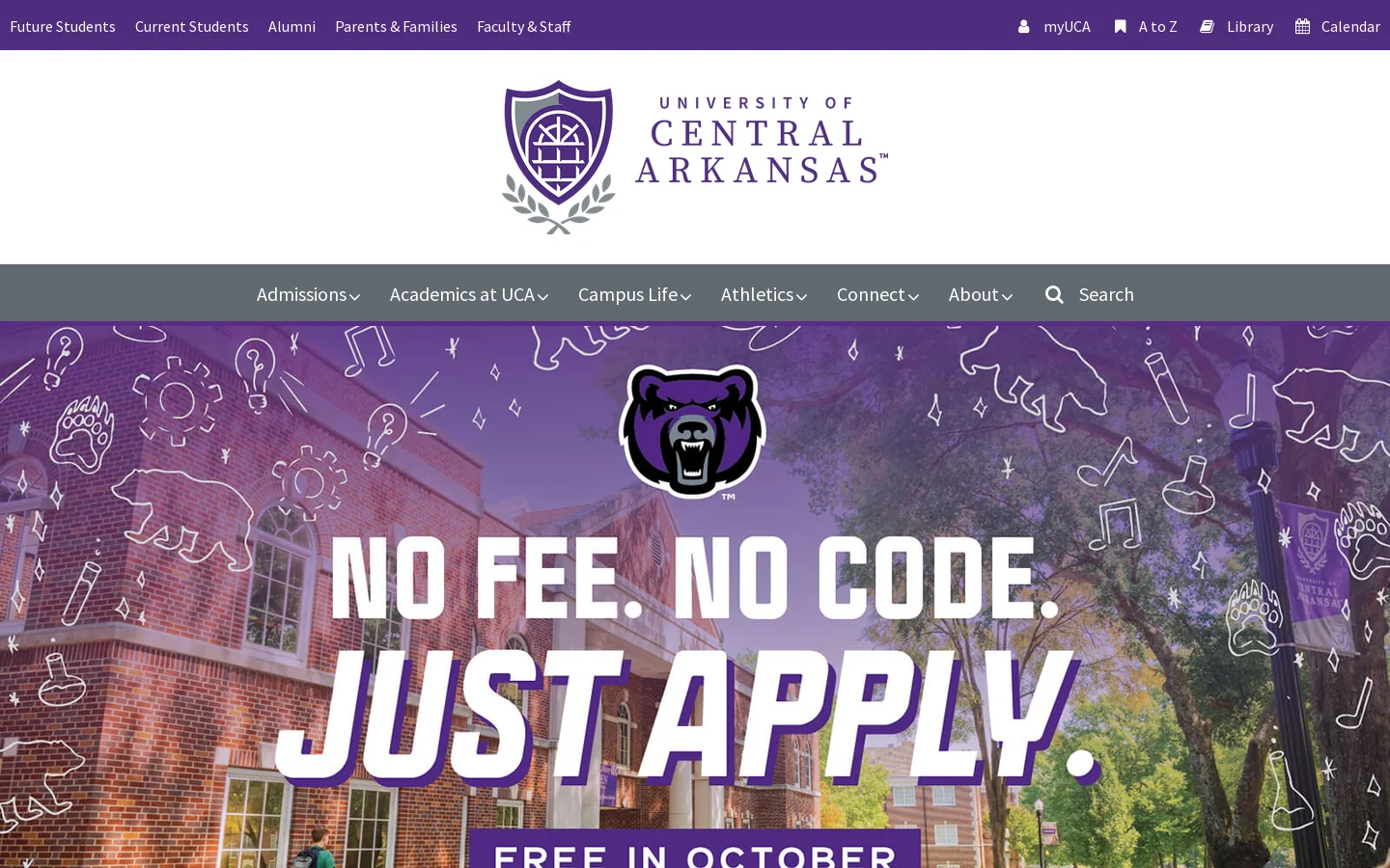 UCA Homepage screenshot