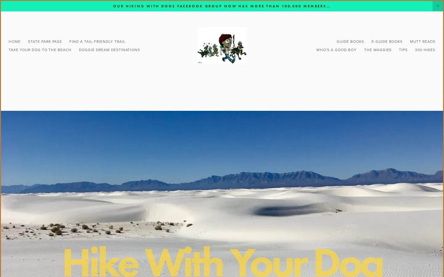 Hike With Your Dog Homepage screenshot