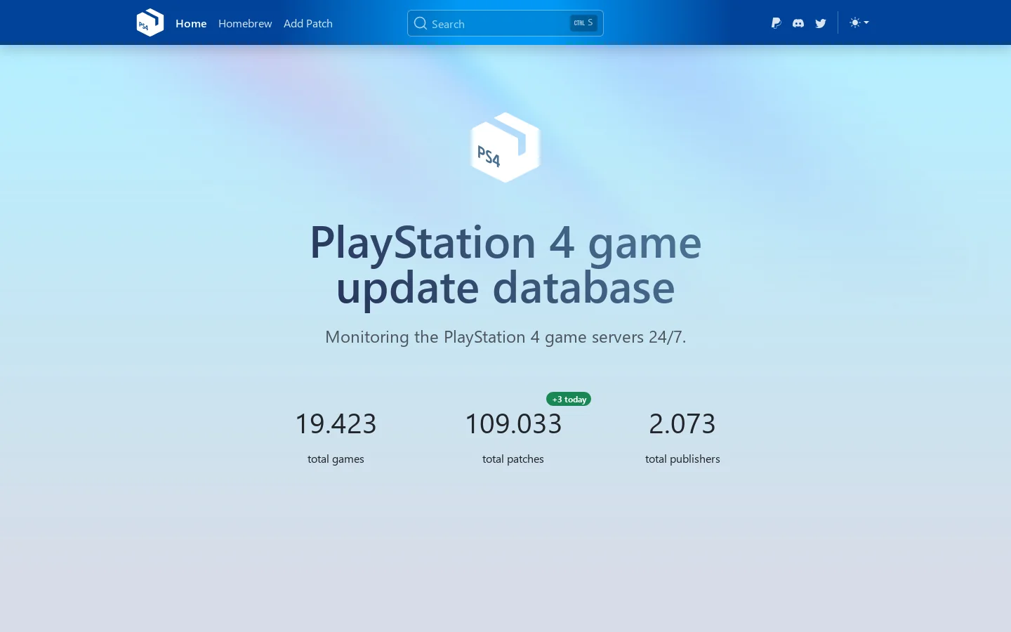 ORBISPatches Homepage screenshot