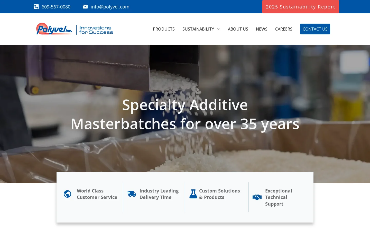 Polyvel Inc Homepage screenshot