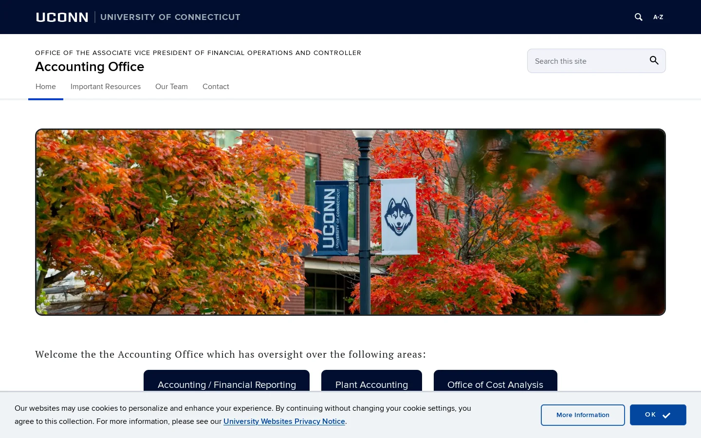 Accounting Office Homepage screenshot