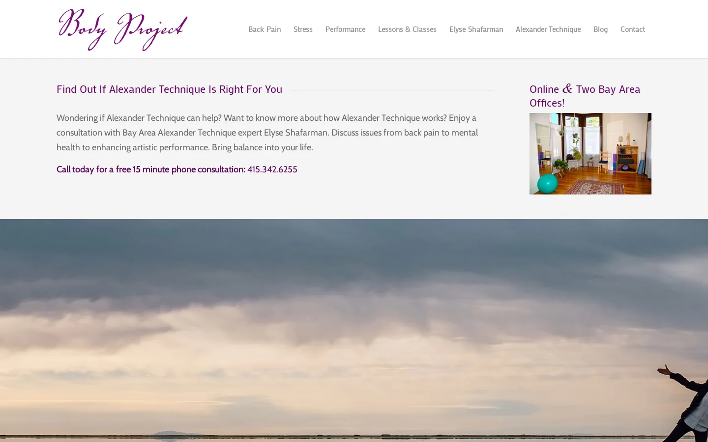 Body Project Homepage screenshot
