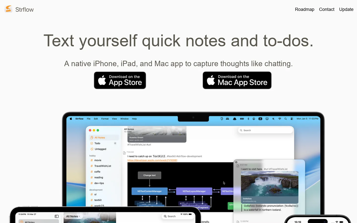 Strflow Homepage screenshot