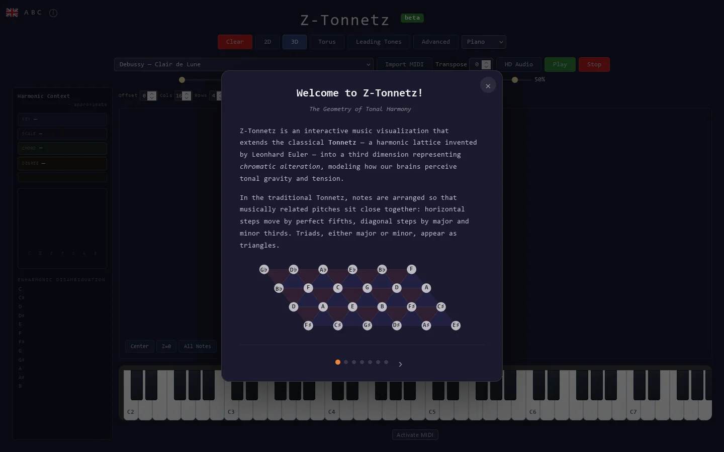 Z-Tonnetz Homepage screenshot