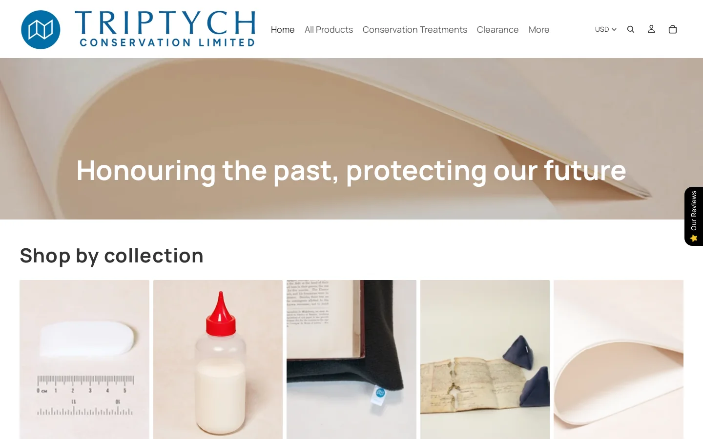 Triptych Conservation Ltd Homepage screenshot