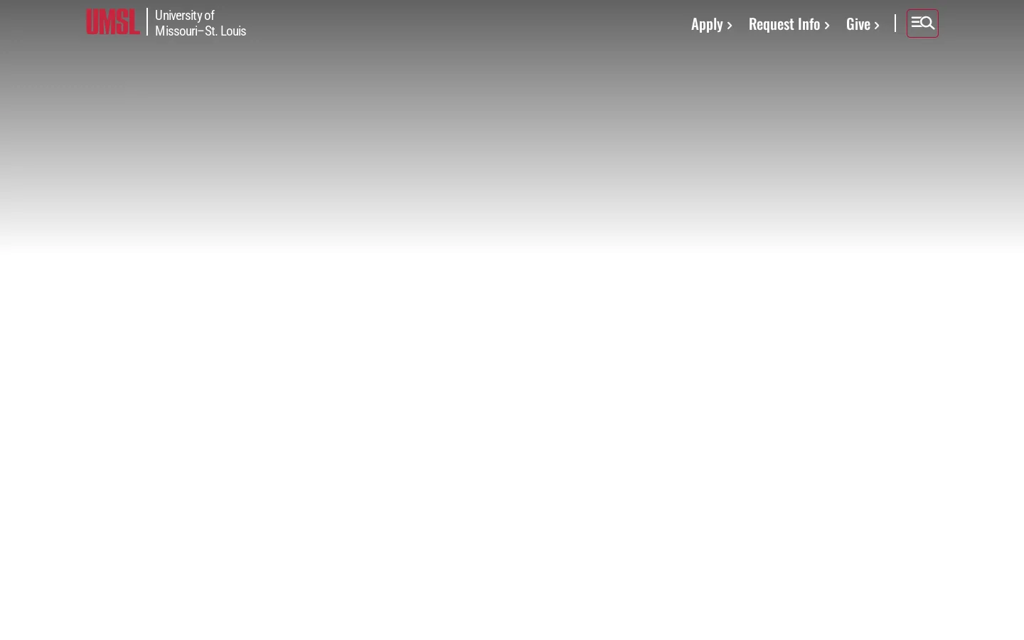 UMSL Homepage screenshot