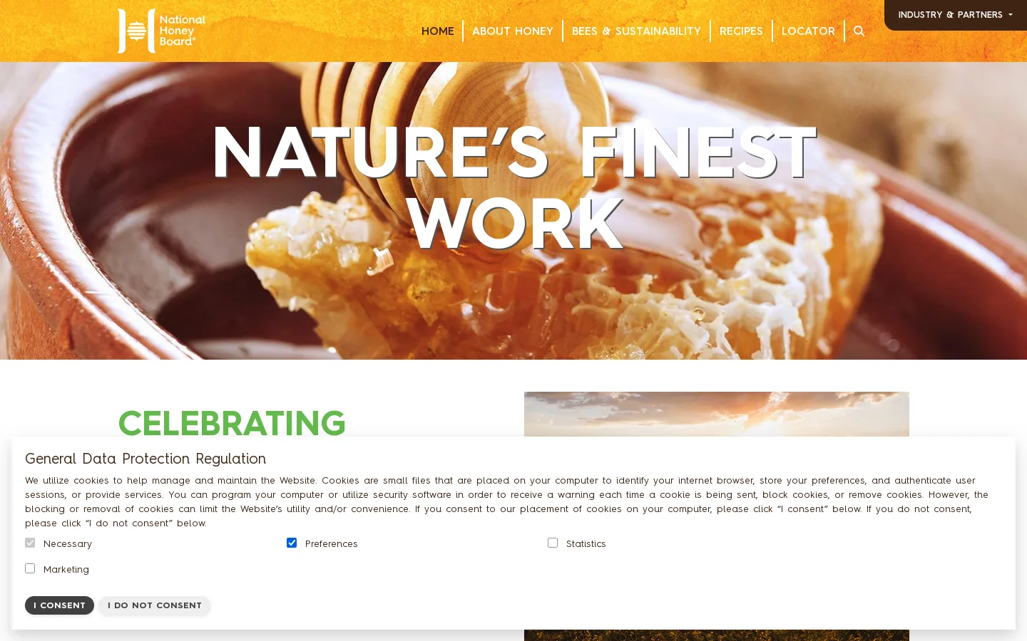 Home | National Honey Board Homepage screenshot