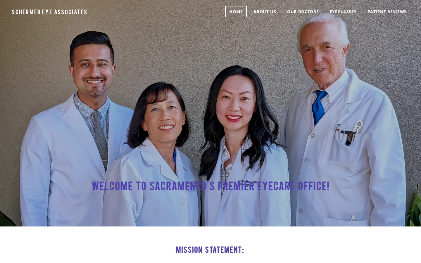 SCHERMER EYE ASSOCIATES Homepage screenshot