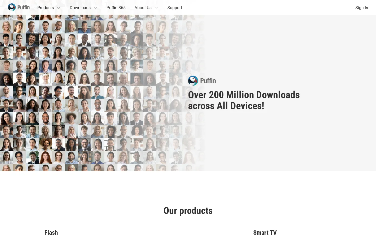 Puffin Browser Homepage screenshot