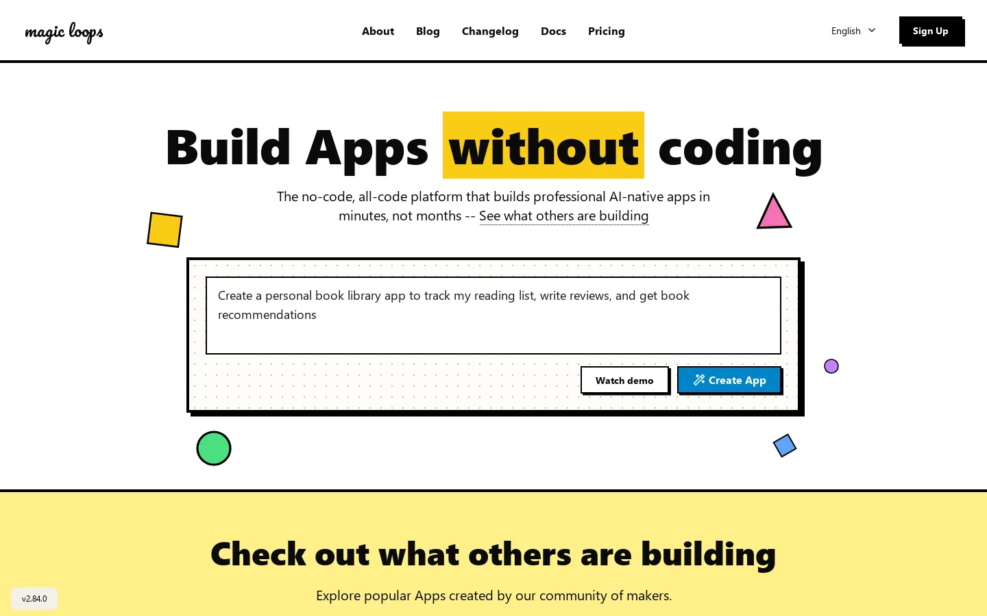 Magic Loops Homepage screenshot
