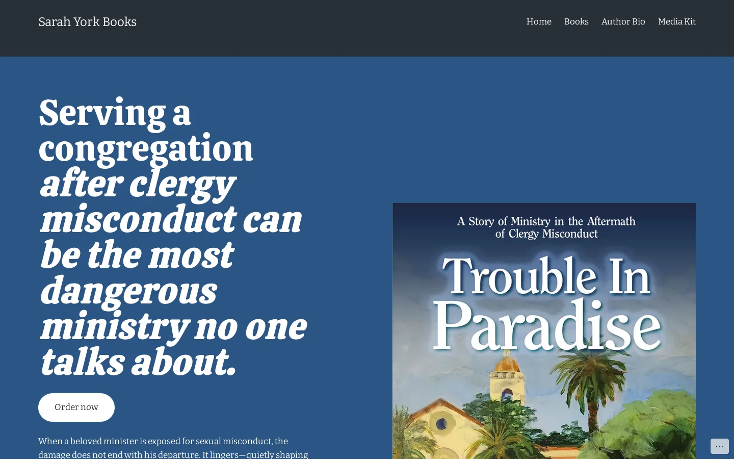 Sarah York Books Homepage screenshot