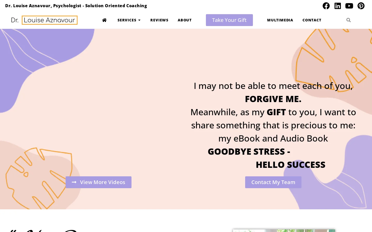 Dr. Louise Aznavour | Solution Oriented Coaching | Psychologist Homepage screenshot
