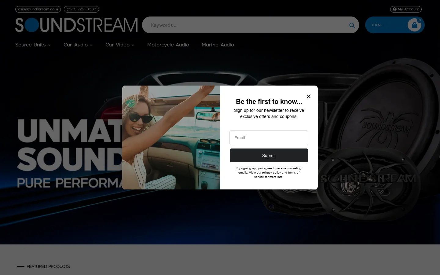 Soundstream Technologies Homepage screenshot