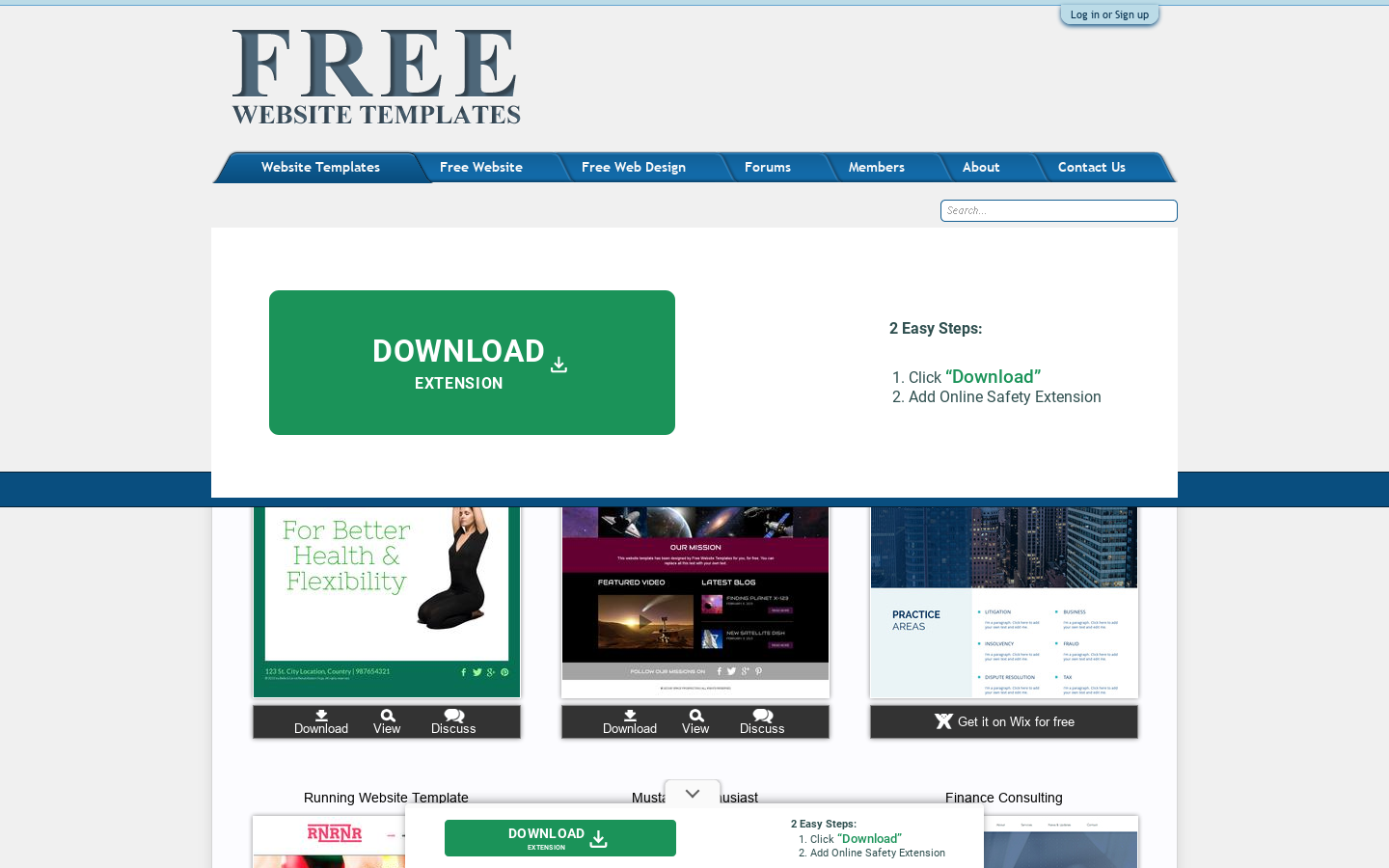 Free Website Templates Homepage screenshot