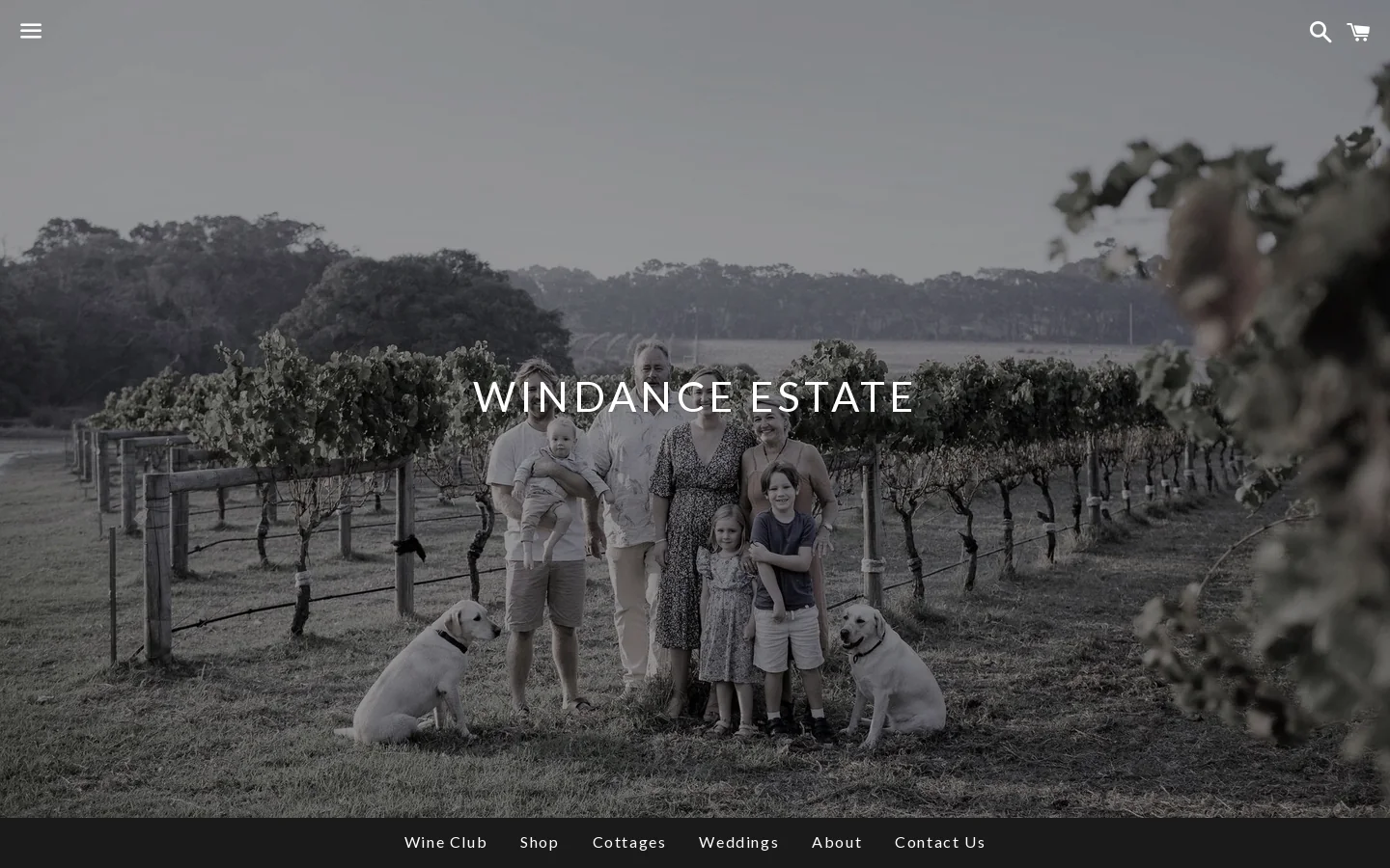WINDANCE ESTATE Homepage screenshot