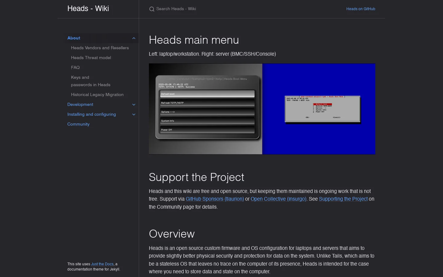 About | Heads - Wiki Homepage screenshot