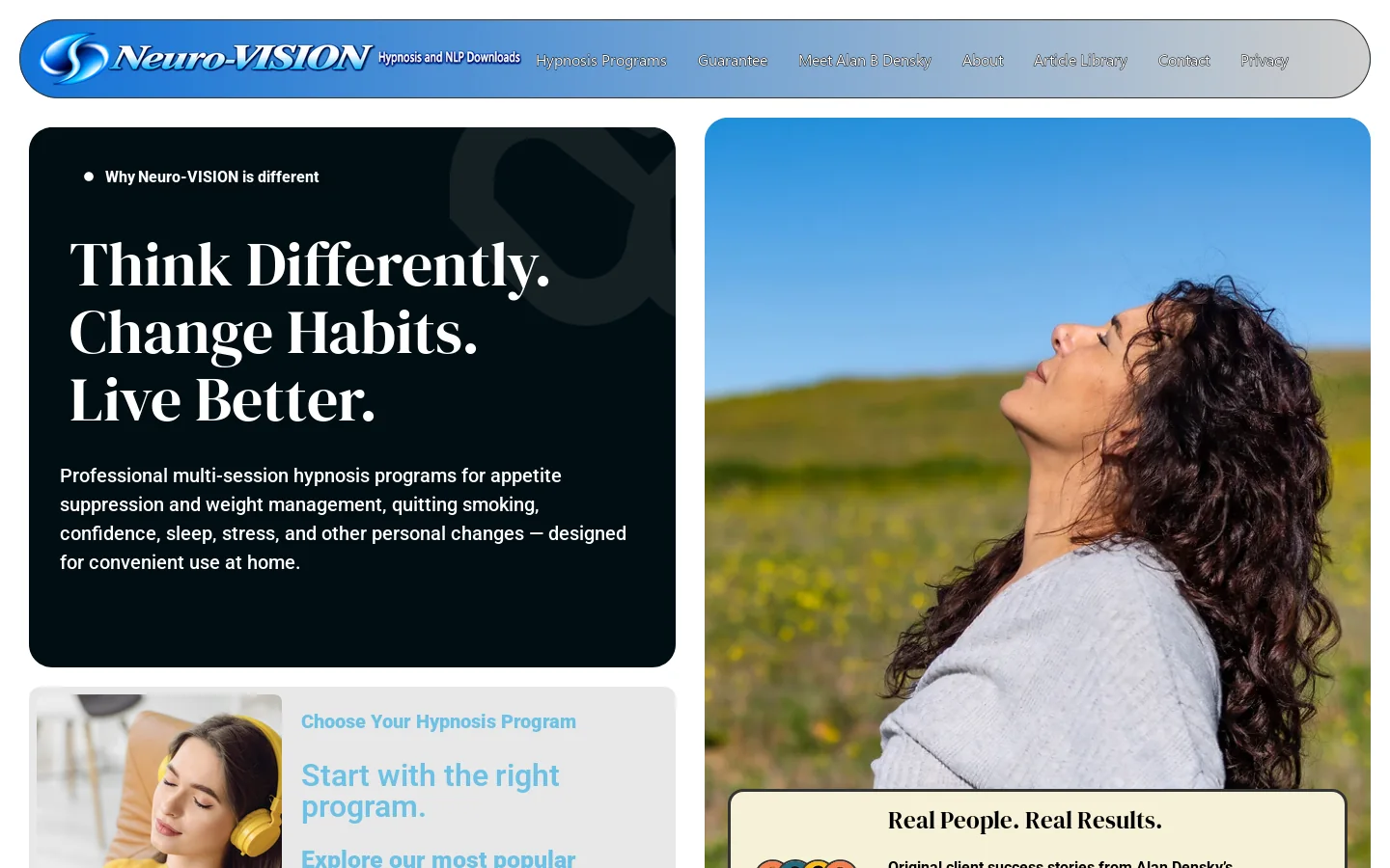 Neuro-VISION Homepage screenshot