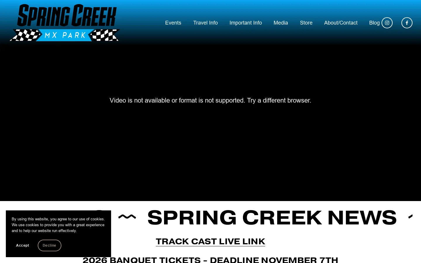 Spring Creek Motocross Park in Millville, MN Round 7 of the Pro Motocross National Championship Homepage screenshot
