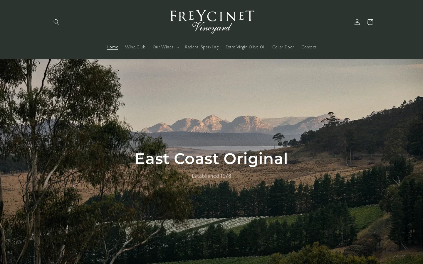 Freycinet Vineyard, East Coast Original Homepage screenshot