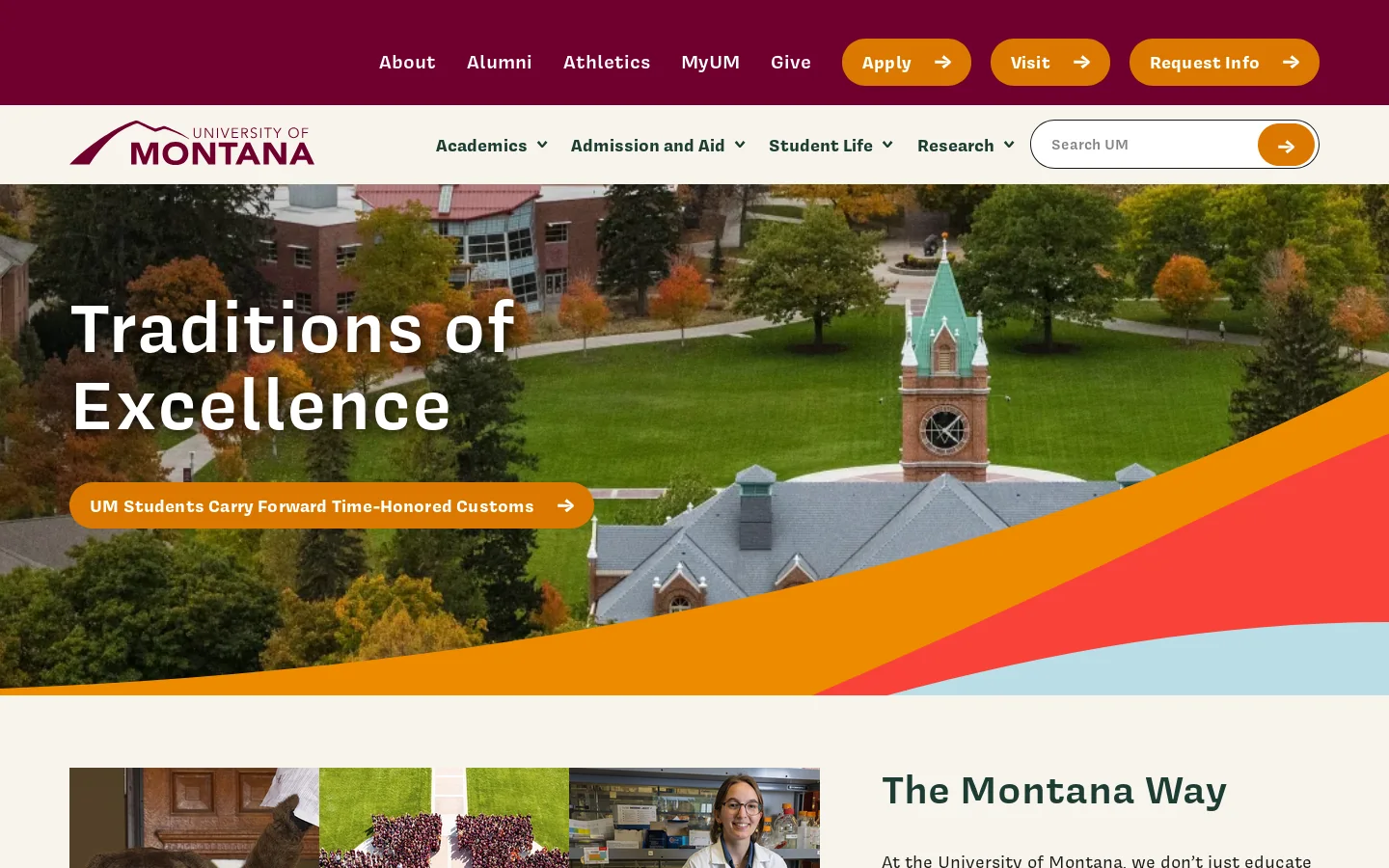 University of Montana | Public Flagship in Missoula | University of Montana Homepage screenshot