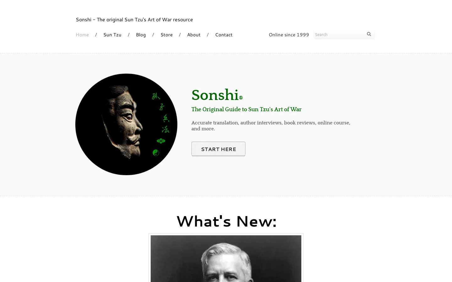Sonshi Homepage screenshot