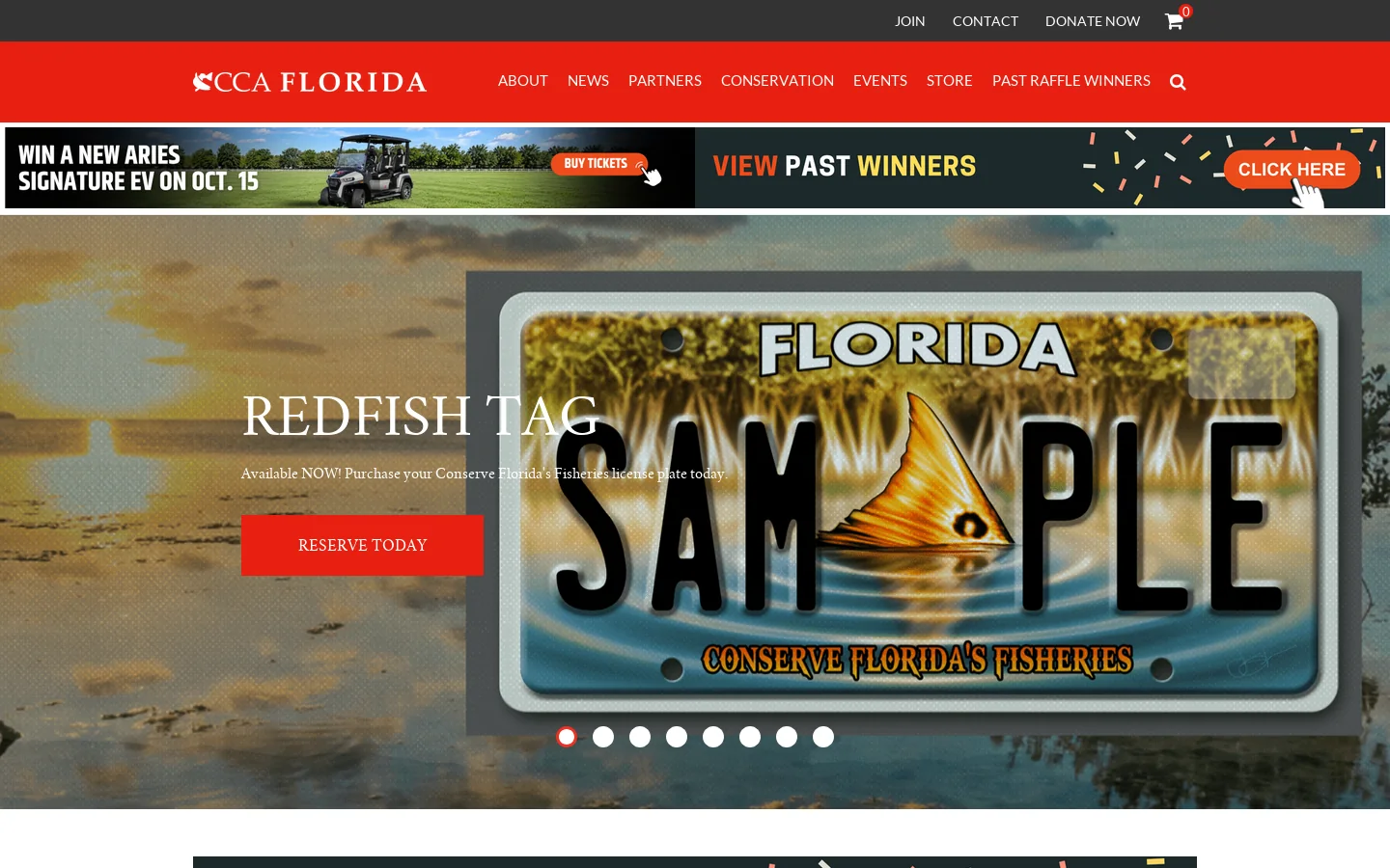 CCA Florida Homepage screenshot
