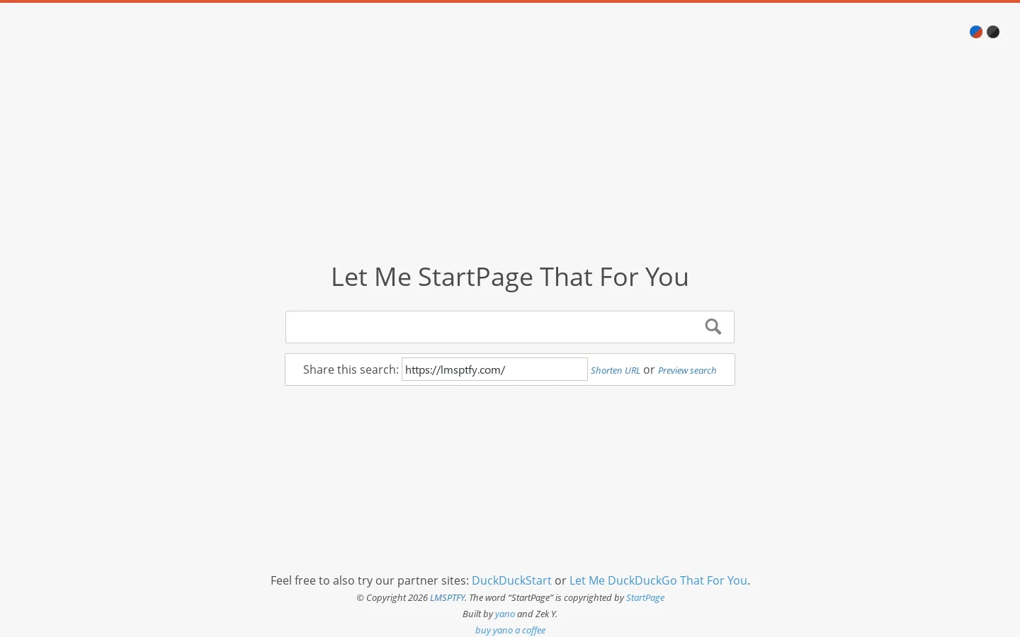 LMSPTFY Homepage screenshot