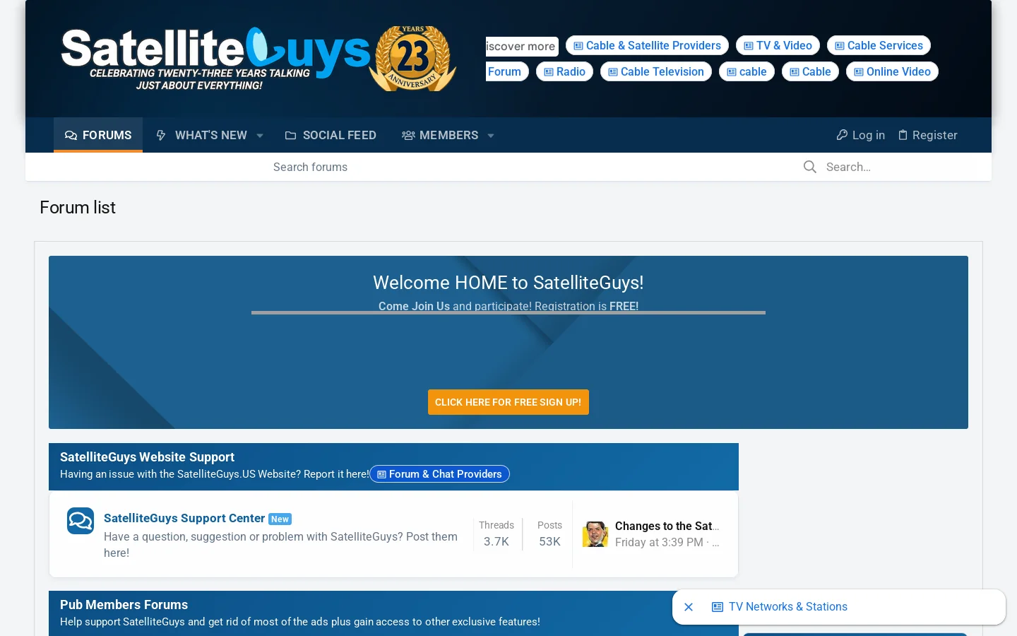 SatelliteGuys.US Homepage screenshot