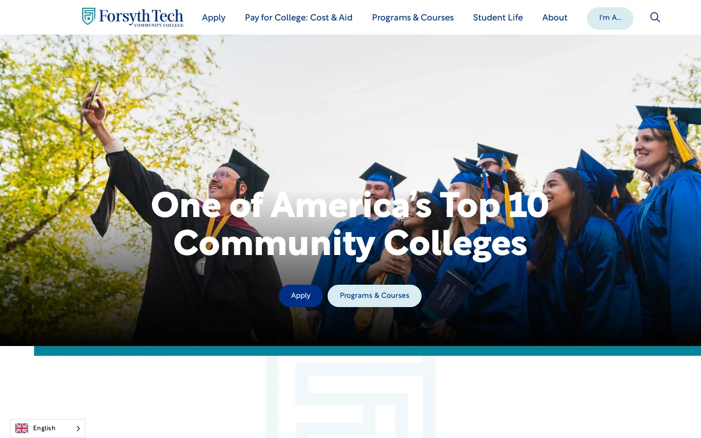 Forsyth Tech Community College Homepage screenshot