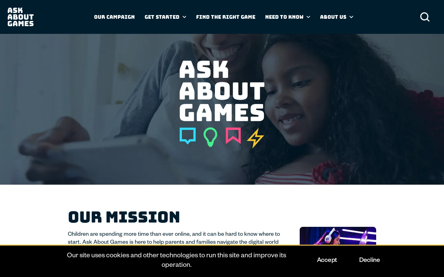 Ask About Games Homepage screenshot