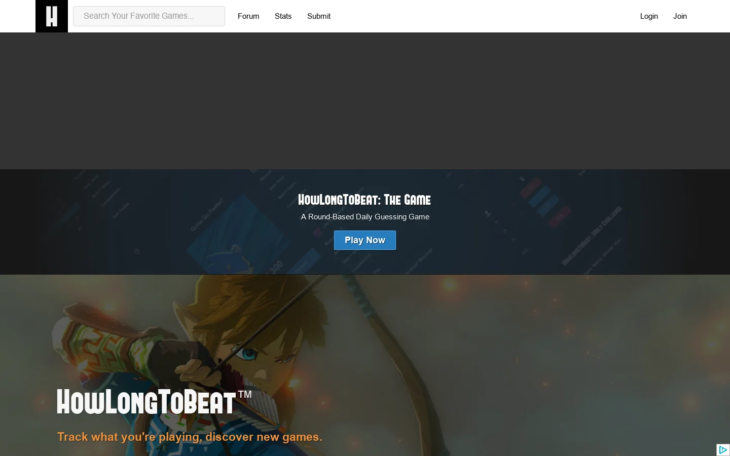 HowLongToBeat.com | Game Lengths, Backlogs and more! Homepage screenshot