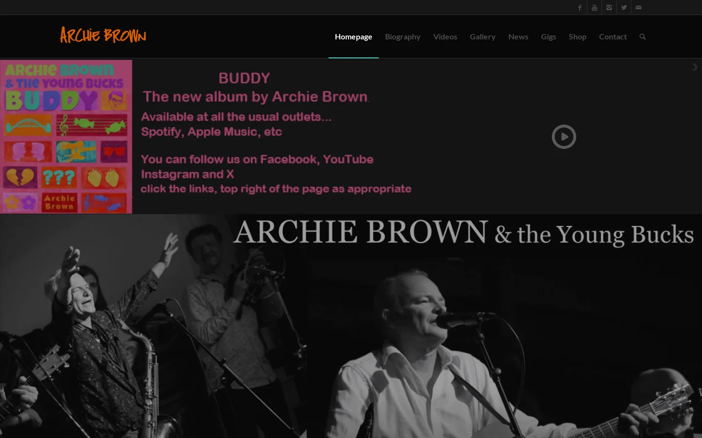 Archie Brown Homepage screenshot