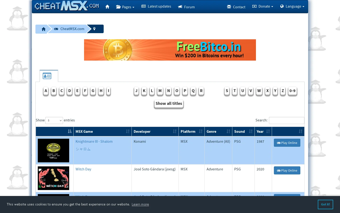 CheatMSX cheatmsx.com CheatMSX is a gaming resource for guides, communities, tools, game discovery, or reference links. ↗ Homepage screenshot