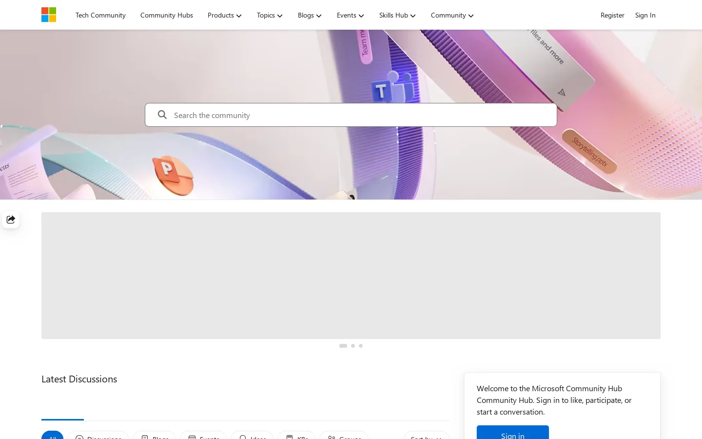 Microsoft Contributes Azure RTOS to Open Source | Microsoft Community Hub Homepage screenshot