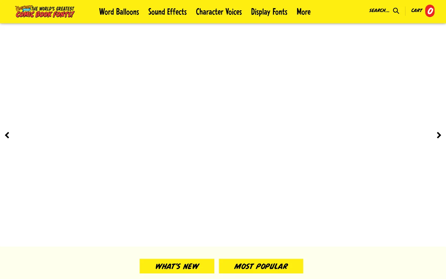 Comicraft - The World's Greatest Comic Book Fonts Homepage screenshot