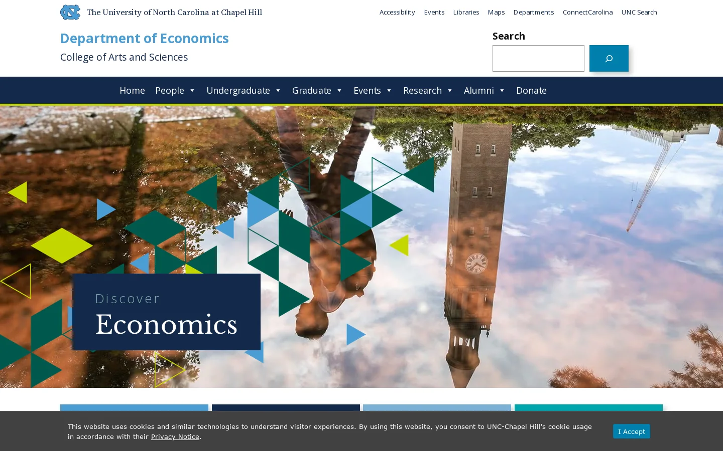 Economics Department Homepage screenshot