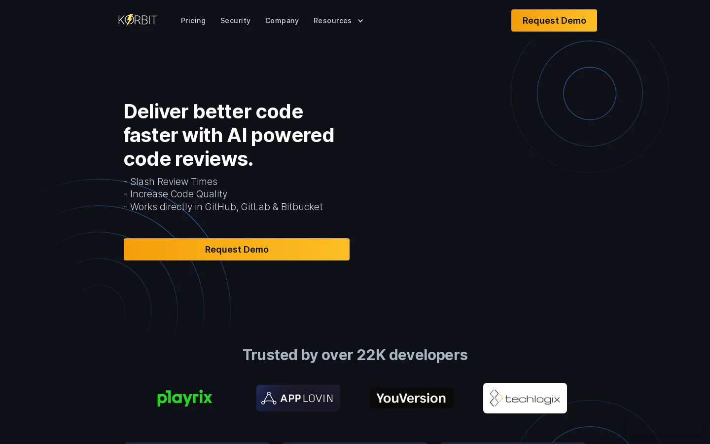 Korbit AI Homepage screenshot