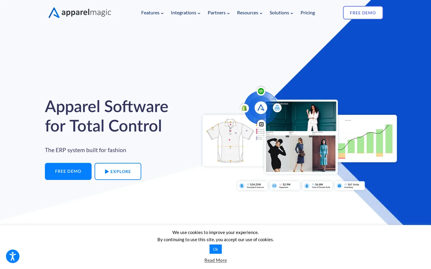 ApparelMagic Homepage screenshot