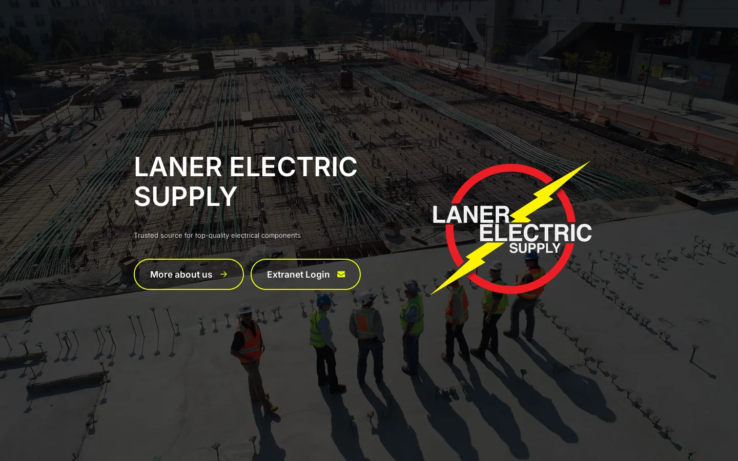 Laner Electric Supply Homepage screenshot