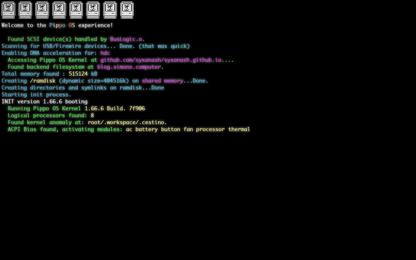 Simone's Computer Homepage screenshot