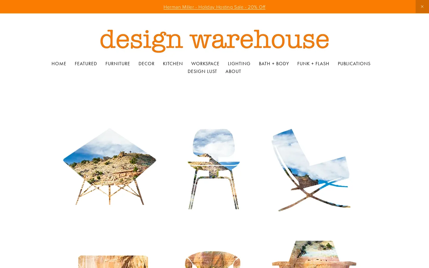 Design Warehouse Homepage screenshot