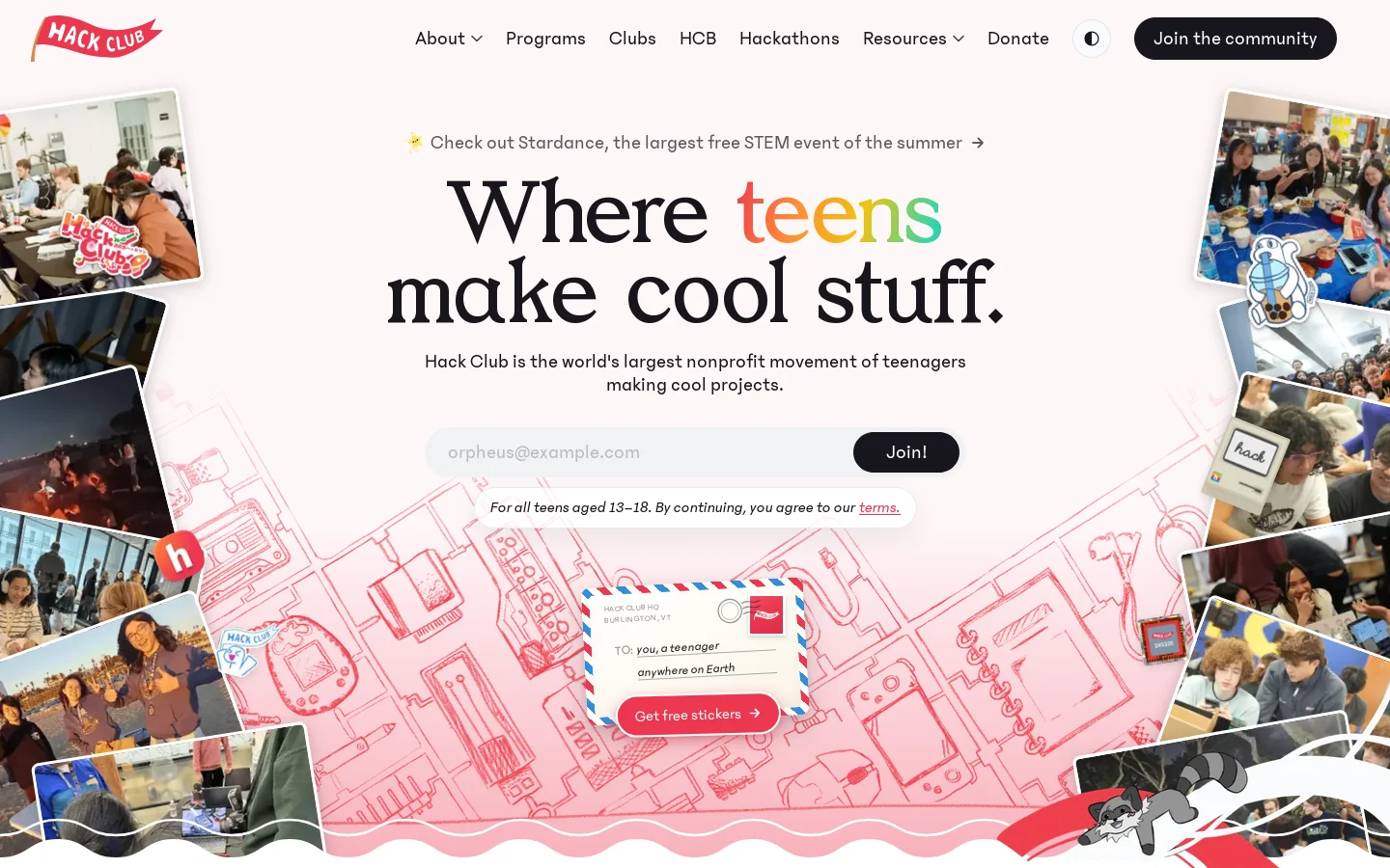 Hack Club Homepage screenshot