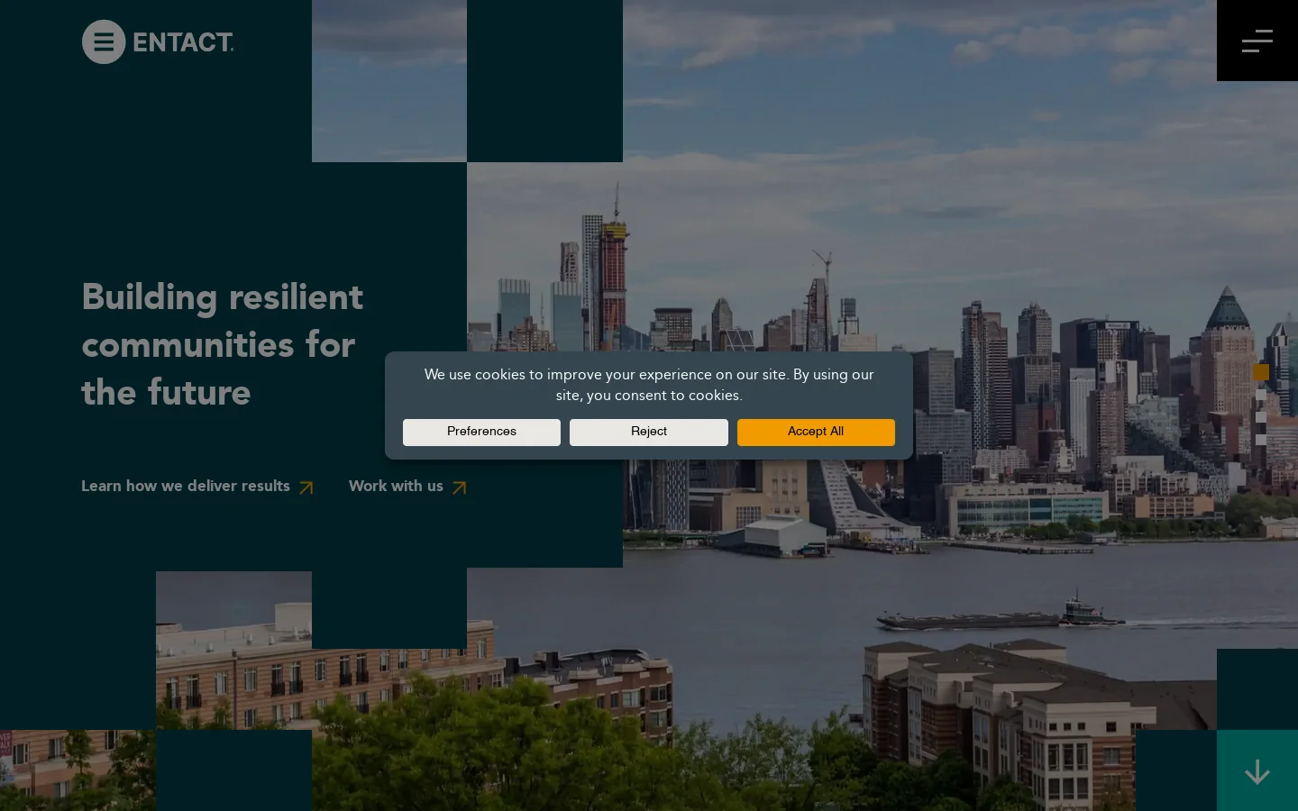 ENTACT Environmental Remediation & Geotechnical Construction Homepage screenshot