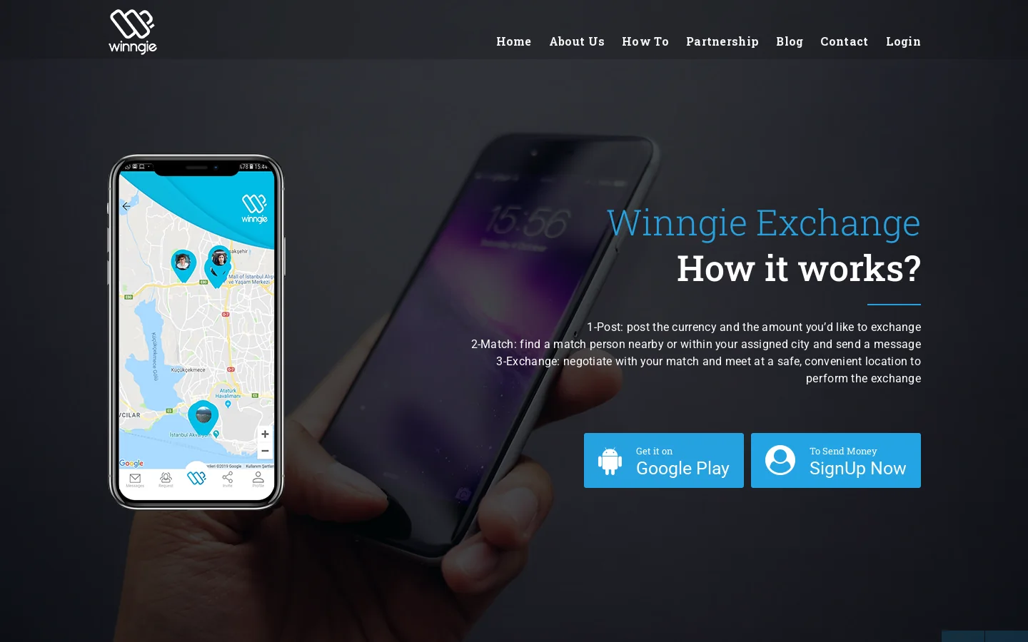 Winngie Homepage screenshot