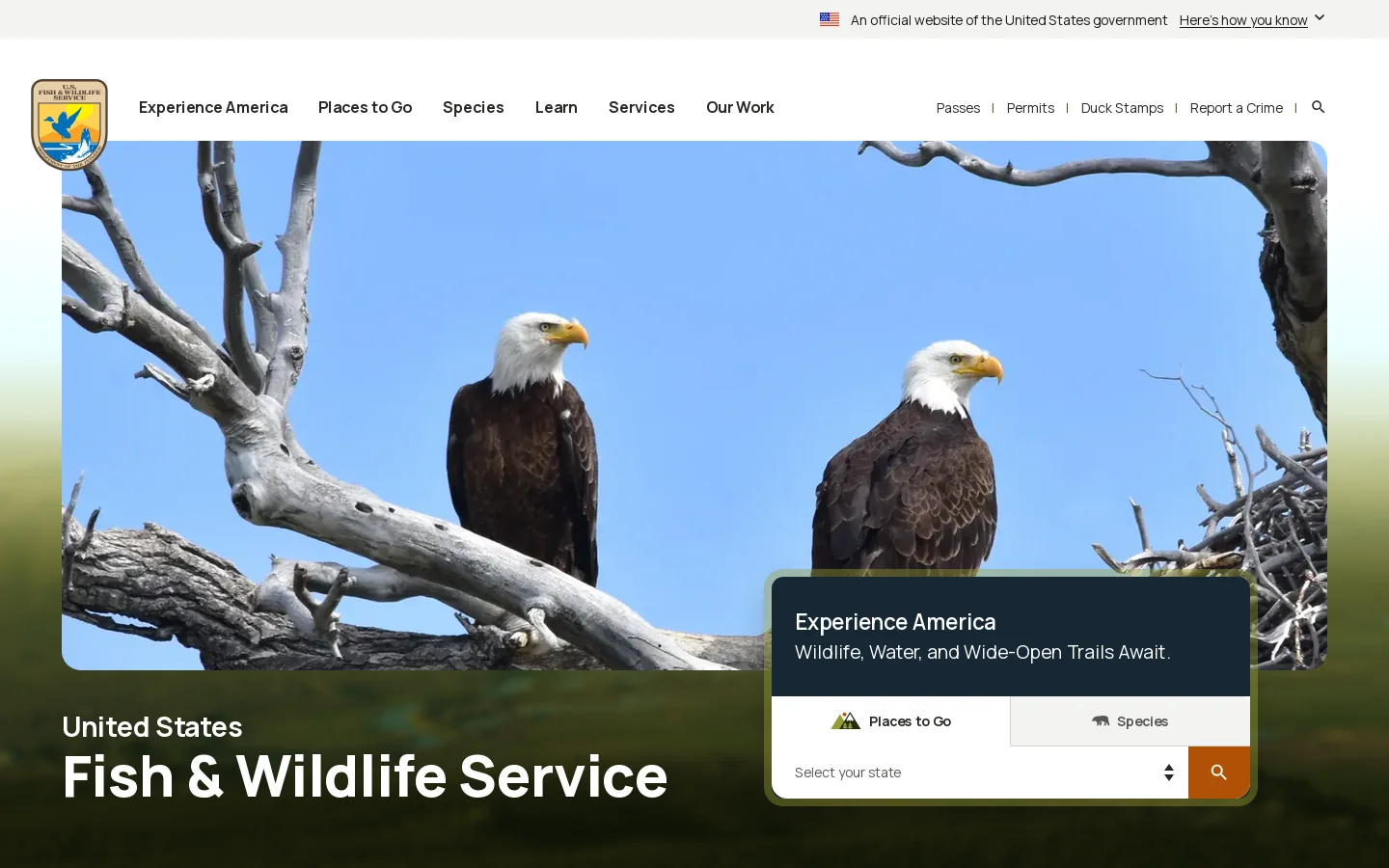 Aquatic Nuisance Species Task Force | U.S. Fish & Wildlife Service Homepage screenshot