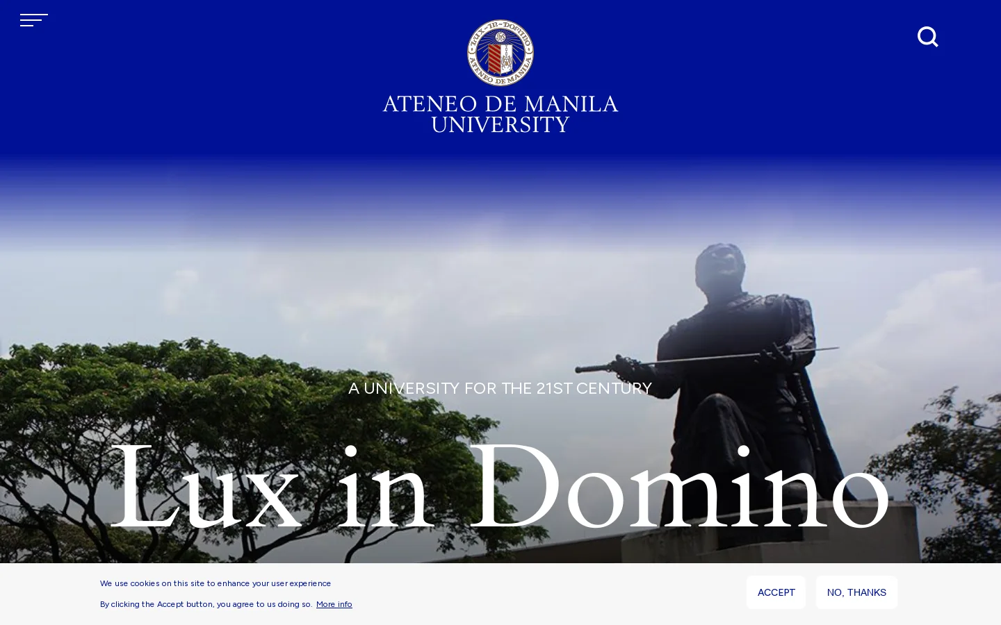 Ateneo de Manila University Homepage screenshot