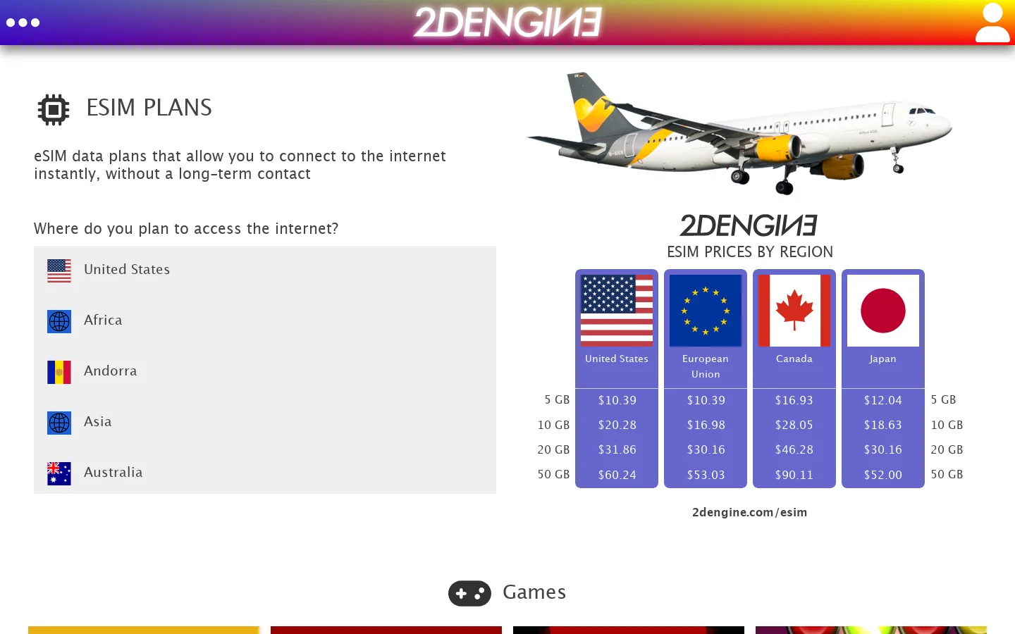 2dengine Homepage screenshot