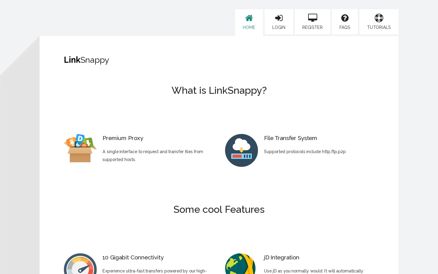 LinkSnappy Homepage screenshot